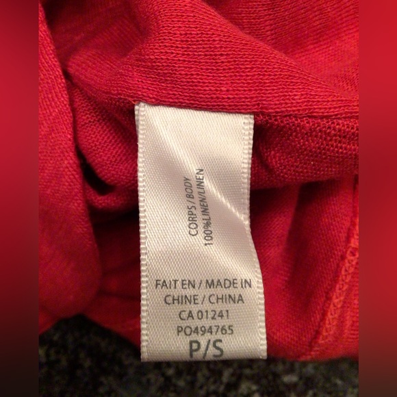 NEW! Contemporaine Cranberry Red Linen Cardigan Jacket - Small - Picture 6 of 6